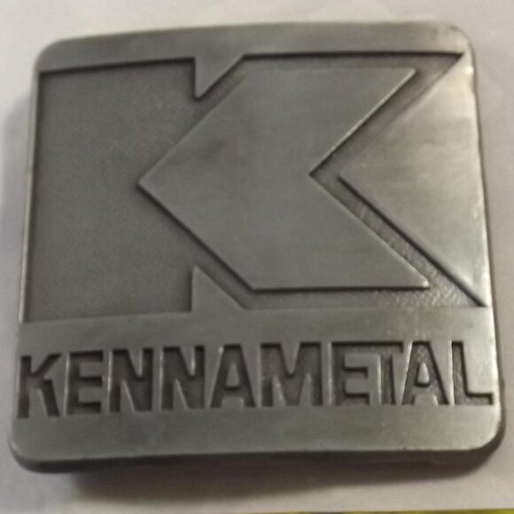 Distressed Vintage KENNAMETAL Industrial Materials Belt Buckle - Picture 7 of 7